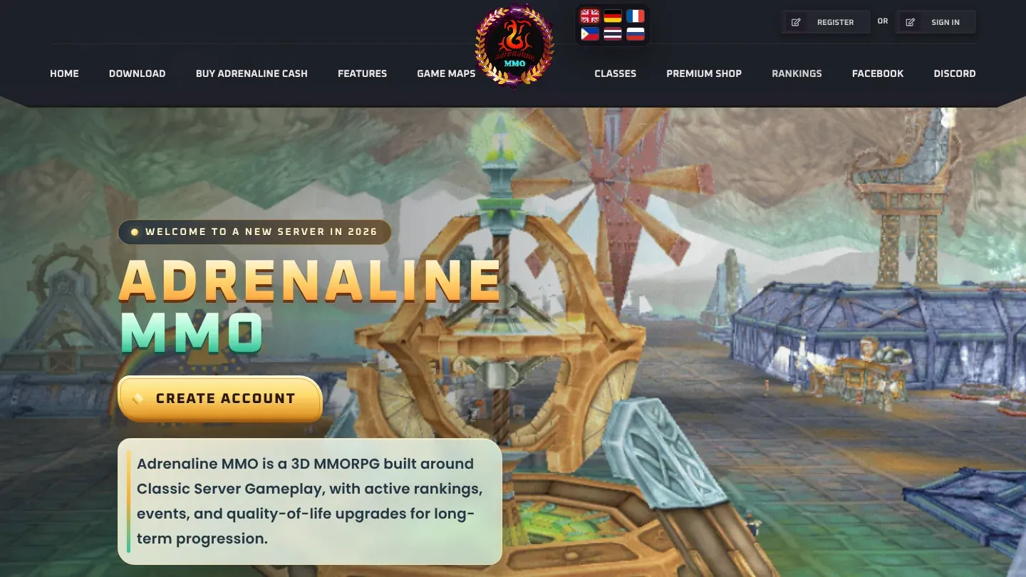 Adrenaline MMO banner