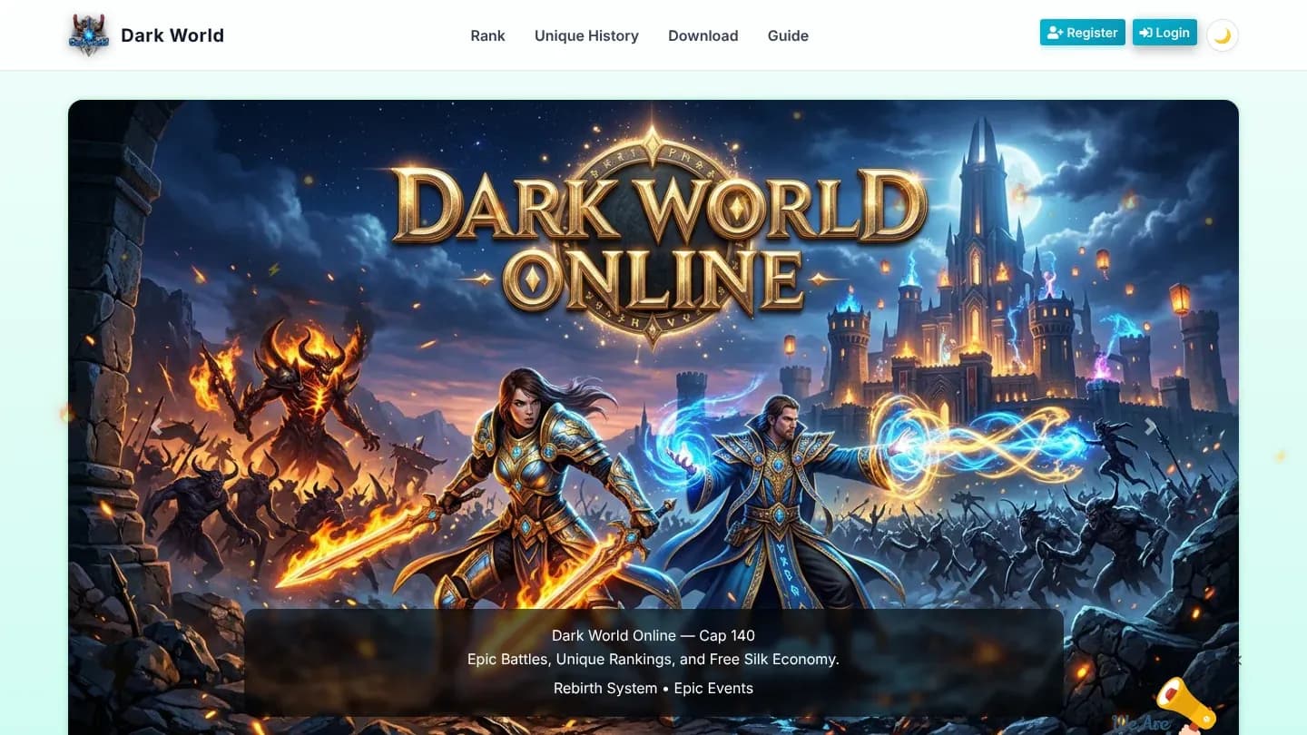 Dark World Online banner