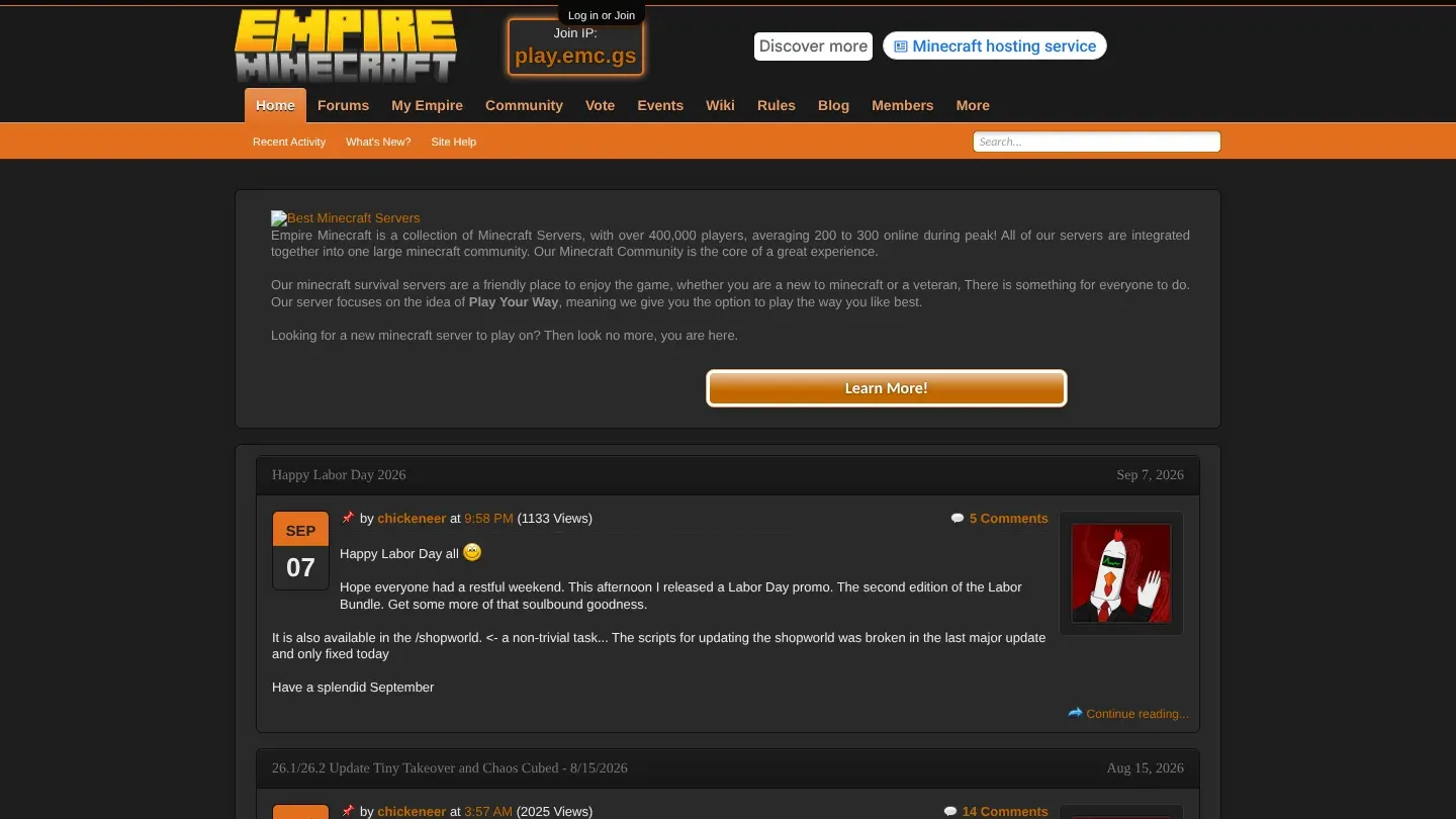Empire Minecraft banner