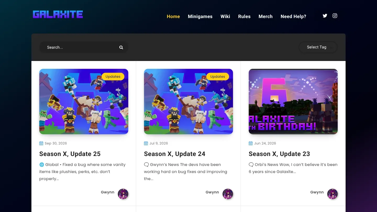 Galaxite banner