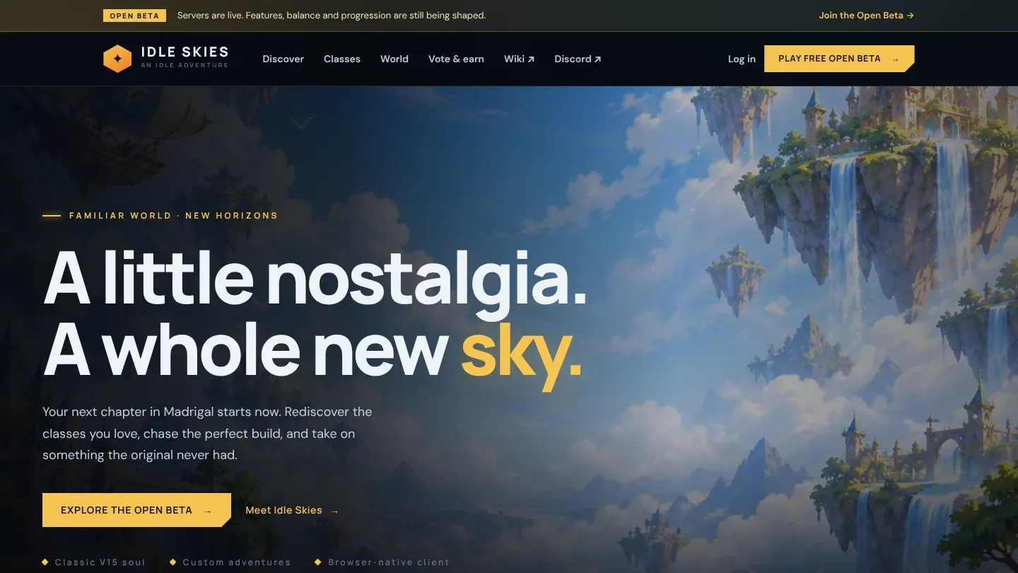 Idle Skies banner