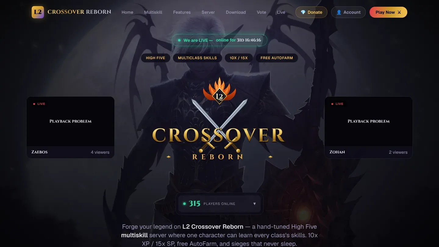 L2 Crossover Reborn banner