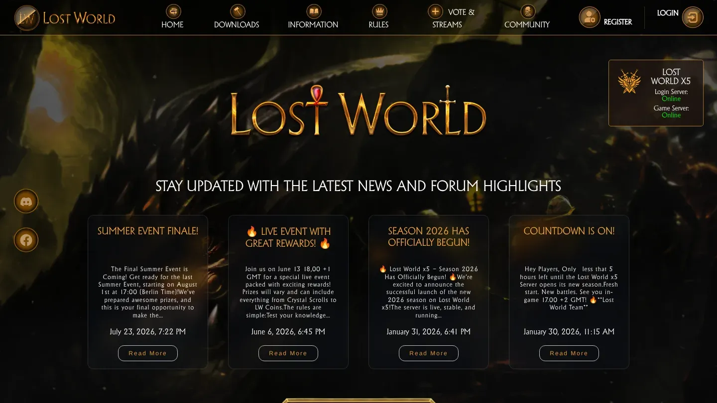 L2LW Lost World banner