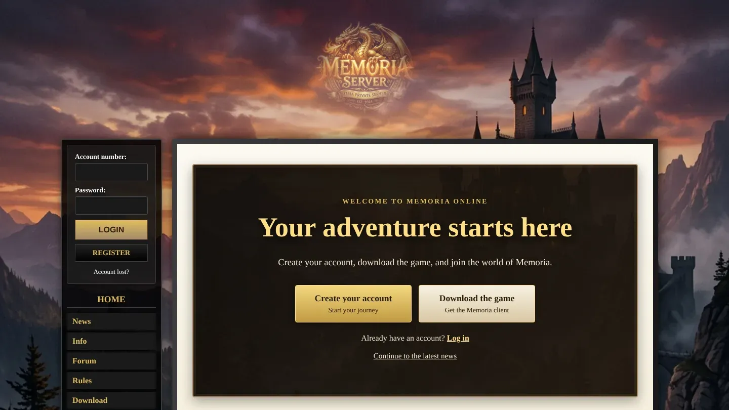 Memoria Online banner