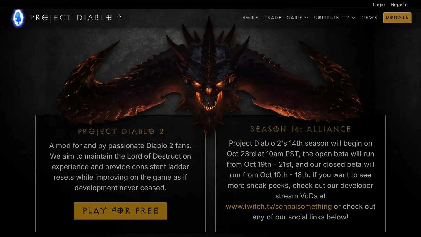 Project Diablo 2 banner