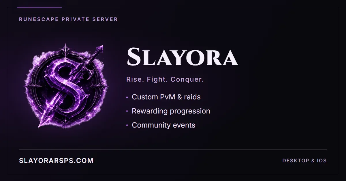 Slayora RSPS banner